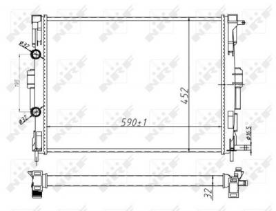 NRF Radiateur, refroidissement du moteur Classe &eacute;conomique  58329A