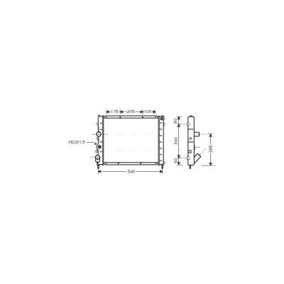 AVA DEUTSCHLAND GMBH Radiateur refroidissement du moteur RTA2174 Ava Quality Cooling