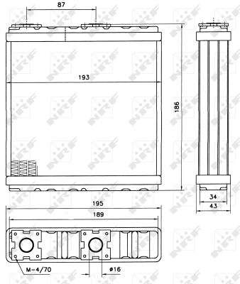 NRF Radiateur de chauffage  52098 (X1)