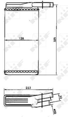 NRF Radiateur de chauffage  B.V. 53220