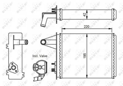 NRF Radiateur de chauffage  B.V. 53556