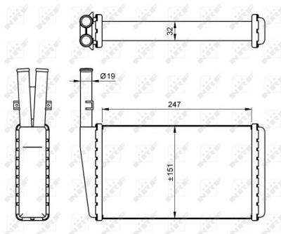 NRF Radiateur de chauffage  B.V. 54266