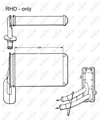 NRF Radiateur de chauffage  58623 (X1)