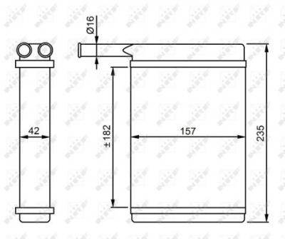 NRF  Radiateur de chauffage 52221 FORD FIESTA