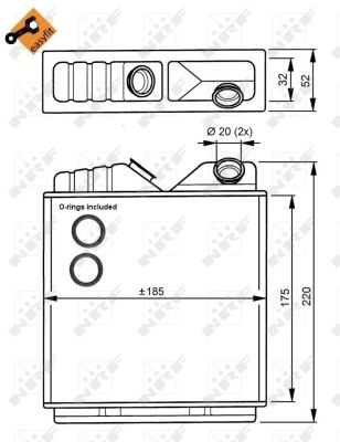 NRF  Radiateur de chauffage 58146 OPEL VECTRA