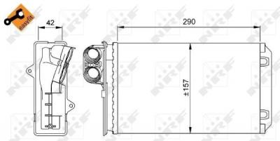 NRF Radiateur de chauffage  B.V. 58639