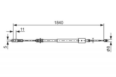 BOSCH  C&acirc;ble de frein &agrave; main 1 987 477 712
