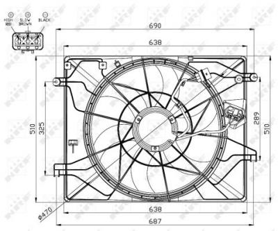 NRF Ventilateur de refroidissement du moteur  B.V. 47560