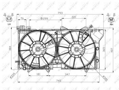 NRF Ventilateur, refroidissement du moteur  47573