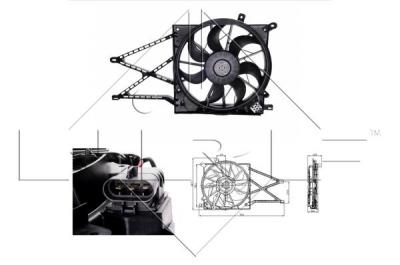 NRF Ventilateur de refroidissement du moteur  B.V. 47015