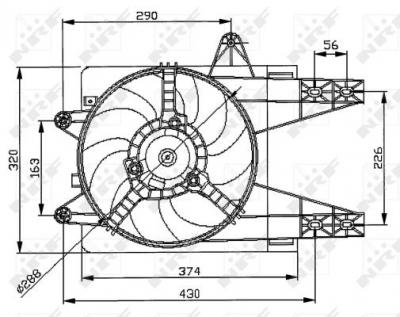 NRF Ventilateur de refroidissement du moteur  B.V. 47038