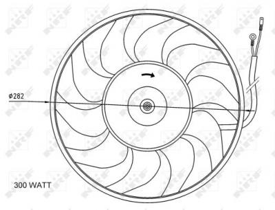NRF Ventilateur de refroidissement du moteur  B.V. 47072