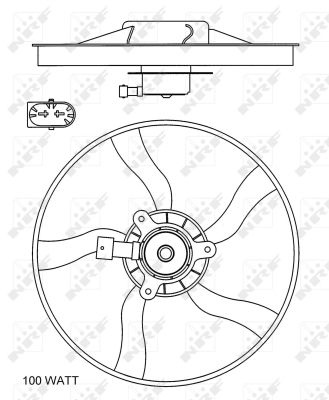NRF  Ventilateur (refroidissement moteur) 47070 CITROEN XSARA