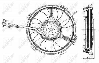 NRF Ventilateur de refroidissement du moteur  B.V. 47405