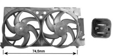 VAN WEZEL Ventilateur refroidissement du moteur 0903751 International Radiators 