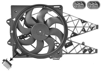 VAN WEZEL Ventilateur refroidissement du moteur 1638746 International Radiators