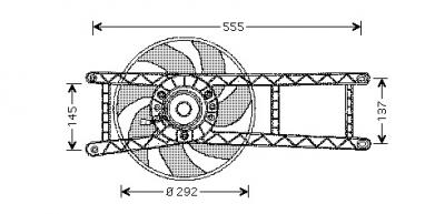 VAN WEZEL Ventilateur refroidissement du moteur 1709746 International Radiators