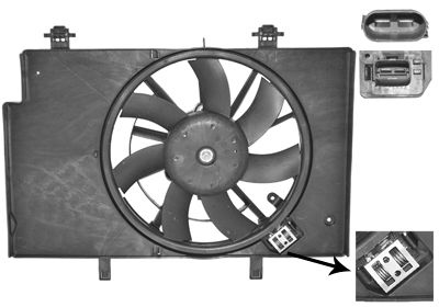 VAN WEZEL Ventilateur refroidissement du moteur 1807749 International Radiators