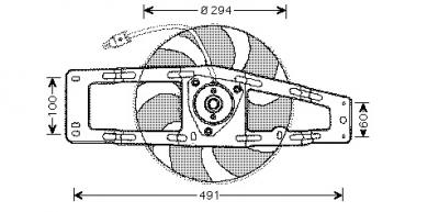 VAN WEZEL Ventilateur refroidissement du moteur 4342747 International Radiators