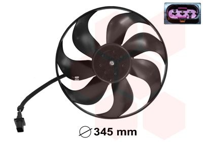 VAN WEZEL Ventilateur refroidissement du moteur 5825745 International Radiators