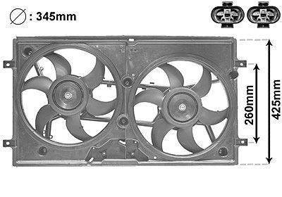 VAN WEZEL Ventilateur refroidissement du moteur 5875749 International Radiators