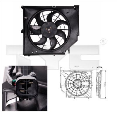 TYC Ventilateur de refroidissement du moteur  803-0005