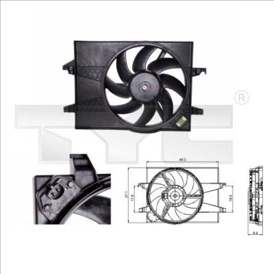 TYC Ventilateur de refroidissement du moteur  810-0025