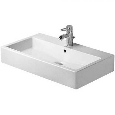 Duravit - Lavabo Vero 800mm, avec trop-plein, avec banc &agrave; trou pour