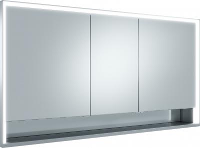 Keuco Vis pour panneau bois portes courtes Royal Lumos 140x73x16cm, avec Abl, BL, 3-volets, alu anodis&eacute;