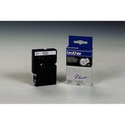 BROTHER Ruban thermique en cassette 9mm  TC195 blanc sur transparent