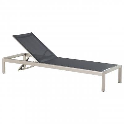 BELIANI  - Chaise longue - Fossato - en Aluminium, Noir