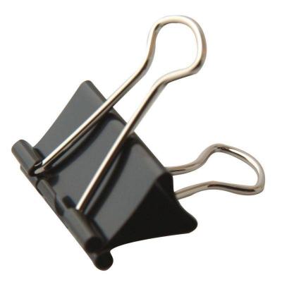 WONDAY  Pince double clip, (L)51 mm, &eacute;cartement 20 mm, noir - Lot de 5