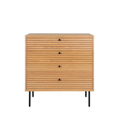Kyoto - Commode 4 tiroirs en bois L80cm - Couleur - Bois clair