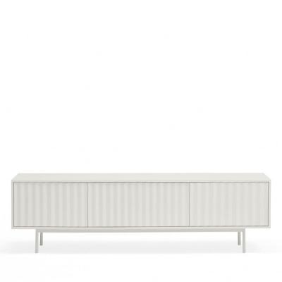 TEULAT Sierra - meuble tv en bois 3 portes l180cm - couleur - blanc