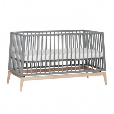 LEANDER  - Luna Lit b&eacute;b&eacute;, 140 x 70 cm, ch&ecirc;ne / gris