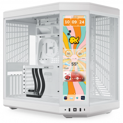 HYTE Bo&icirc;tier PC  Y70 Touch Infinite - MT/SansAlim/ATX - Blanc 