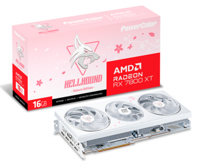 POWERCOLOR  HellHound Sakura RX 7800 XT 16 Go 