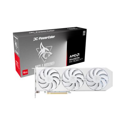 POWERCOLOR Carte graphique  RX 9060 XT Hellhound White OC 16GB GDDR6 PCIe 5.0