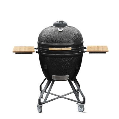 OUTR  - Barbecue C&eacute;ramique Kamado xxl 70 cm Noir - Noir / gris