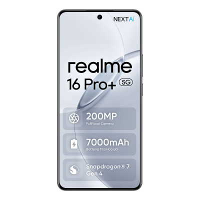 REALME Smartphone  16 Pro Plus 6,8"" 5G Nano SIM 512 Go Gris profond