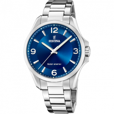 FESTINA Montre Solar energy Bleu fonc&eacute; F20656/2 Gris 