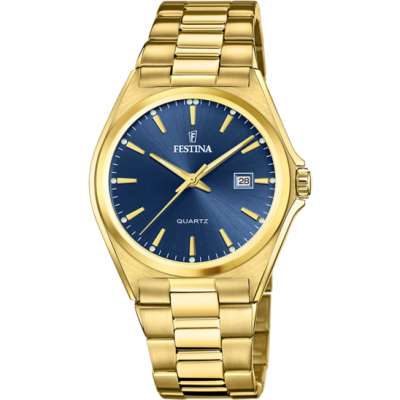 FESTINA Montre  Acier Classique F20555/4 Bleu, Bracelet En Acier, Homme
