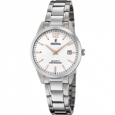 FESTINA  Femme Analogique Quartz Montre avec Bracelet en Acier Inoxydable F20509/2