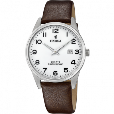 FESTINA  Homme Analogique Quartz Montre avec Bracelet en Cuir F20512/1