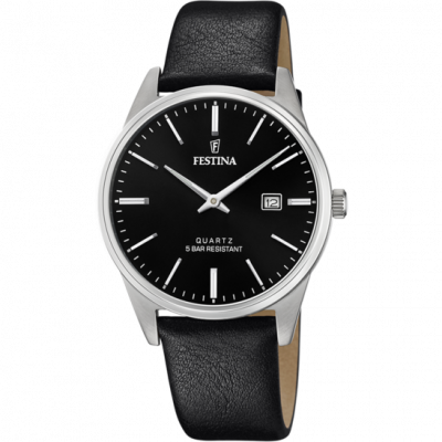 FESTINA  Homme Analogique Quartz Montre avec Bracelet en Cuir F20512/4