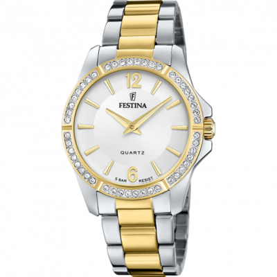 FESTINA Montre  F20594/1 Gris, Bracelet Acier Inoxydable, Femme