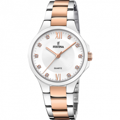FESTINA Montre  F20612/1 Gris, Bracelet Acier Inoxydable, Femme