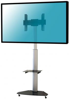 KIMEX Support mobile pour &eacute;cran tv 37''-75'' Hauteur 120-180cm - Noir