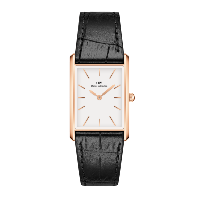 DANIEL WELLINGTON  DW Montre Bound Black Crocodile Rose Gold 32x22mm