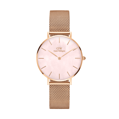 DANIEL WELLINGTON  DW Montre Petite Melrose Pearl 32mm Or rose